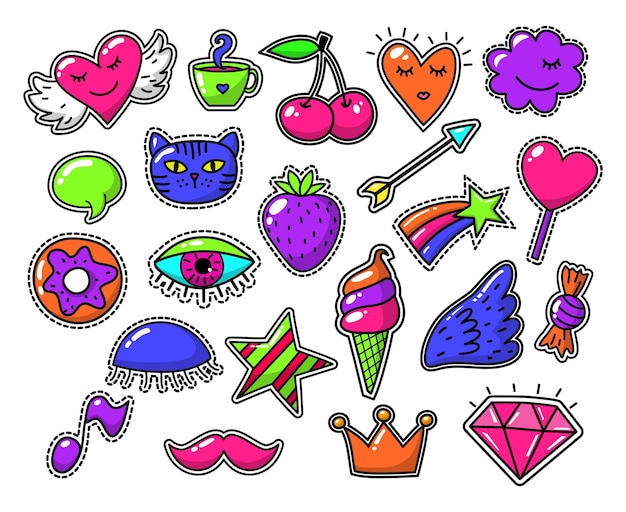 Love fashion stickers set