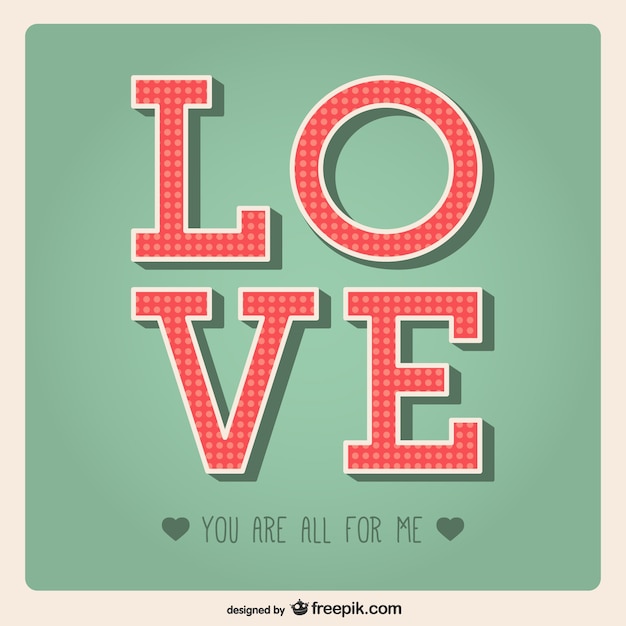 Free Vector love greeting card