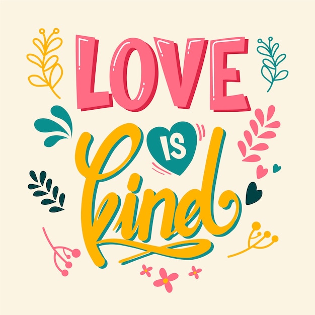 Love lettering concept