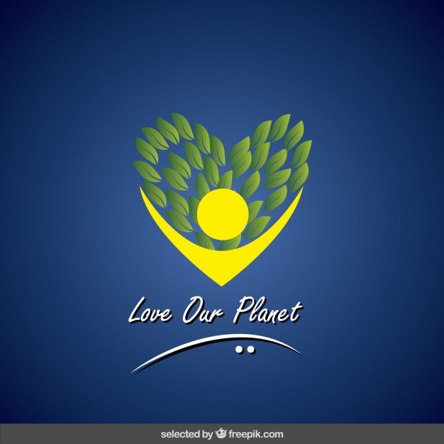 Free Vector love our planet