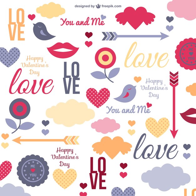 Free Vector love pattern