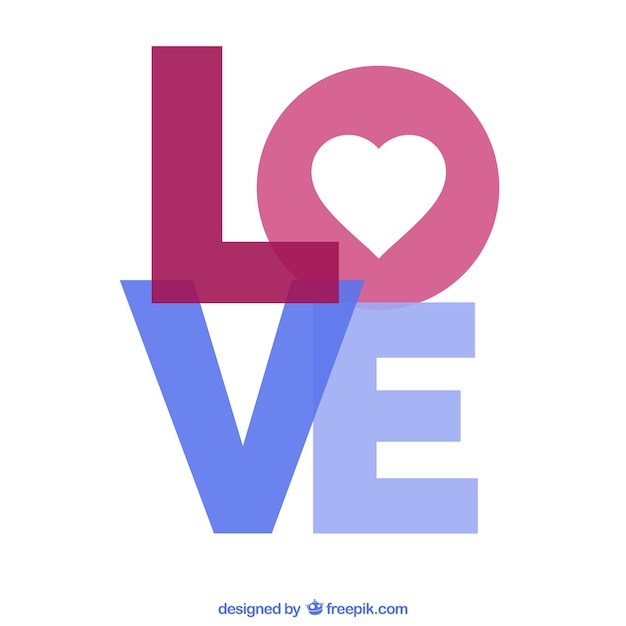 Free Vector love typography