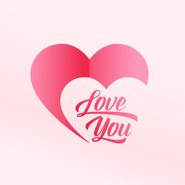 Love you message valentines day greeting