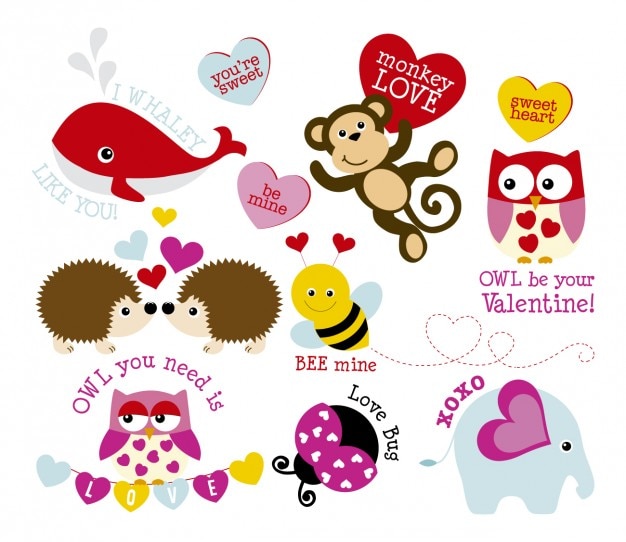 Free vector lovely animals