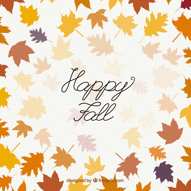 Lovely autumn background with flat design