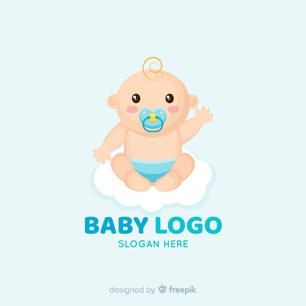 Lovely baby shop logo template with modern style