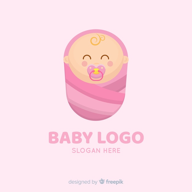 Lovely baby shop logo template with modern style