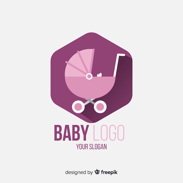 Lovely baby shop logo template with modern style