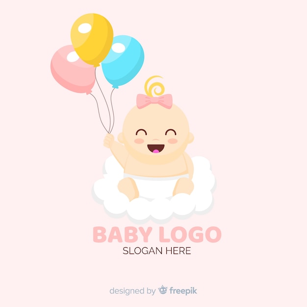 Lovely baby shop logo template with modern style