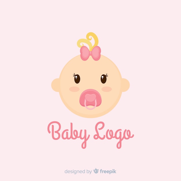 Lovely baby shop logo template with modern style