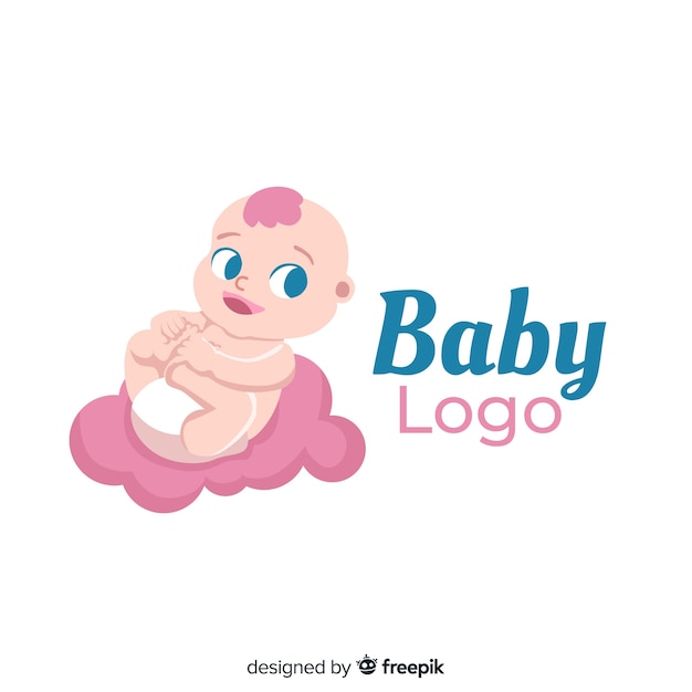 Lovely baby shop logo template with modern style