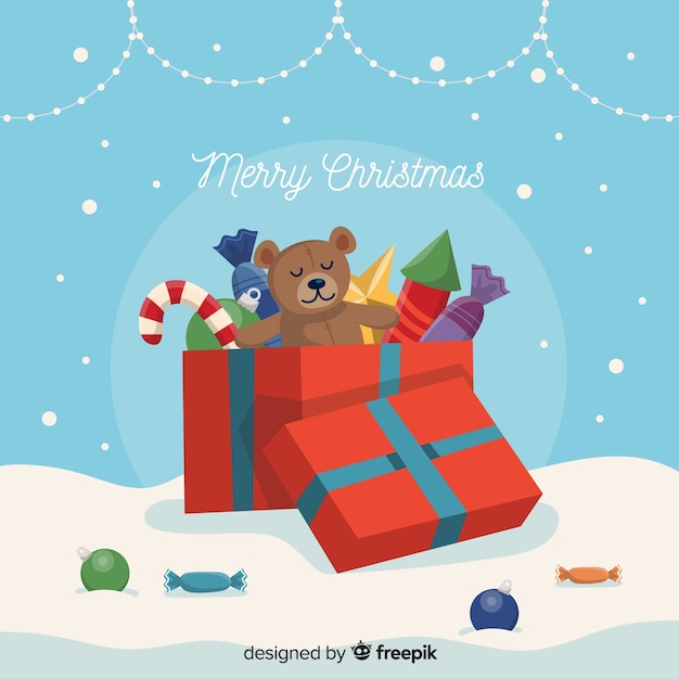 Lovely background with christmas toys