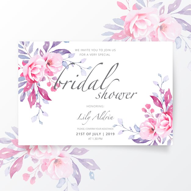 Lovely Bridal Shower Invitation Template