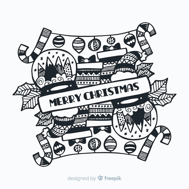 Free vector lovely christmas background concept