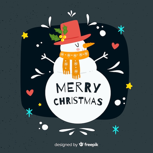 Lovely christmas background with flat design