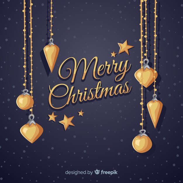 Lovely christmas background with flat design