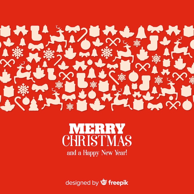 Lovely christmas background with flat design