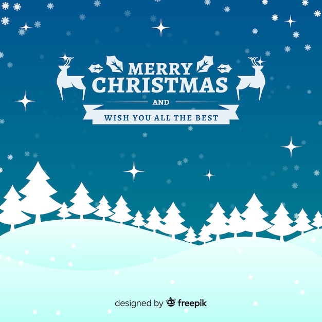 Lovely christmas background with flat design