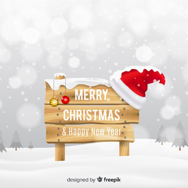 Lovely christmas background with realistic design