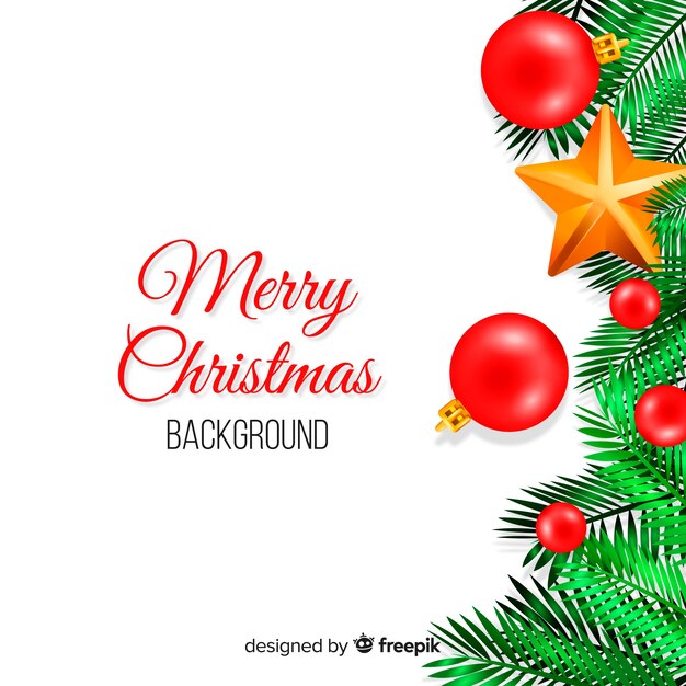 Lovely christmas background with realistic design