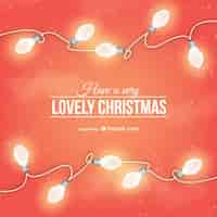 Free vector lovely christmas card with light bulbs