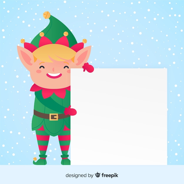 Lovely christmas character with template