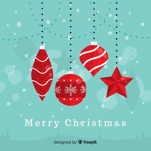 Lovely christmas composition with flat design