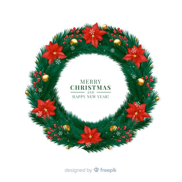 Lovely christmas floral wreath