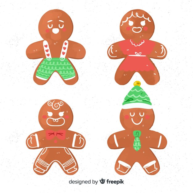 Lovely christmas gingerbread cookies collection