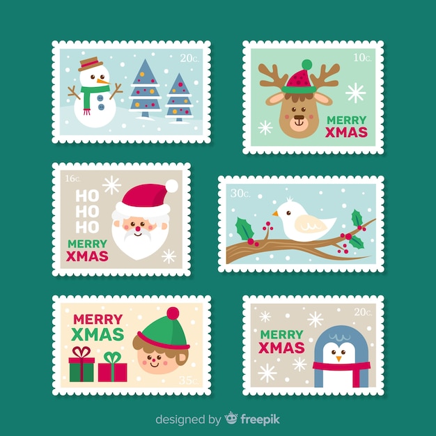 Lovely christmas stamp collection