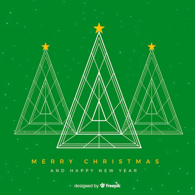 Free Vector lovely christmas tree with abstract design