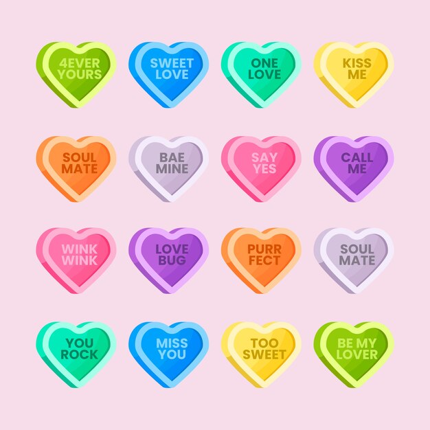 Lovely conversation hearts collection