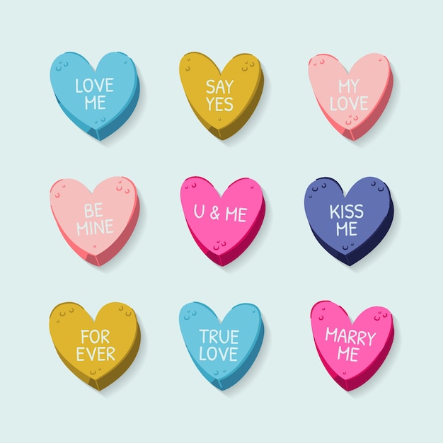 Lovely conversation hearts collection