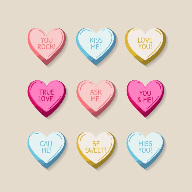 Lovely conversation hearts collection