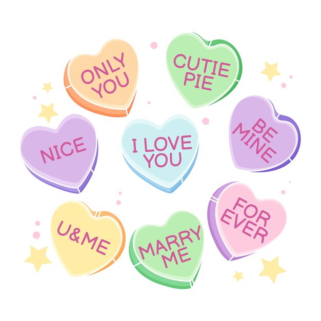 Lovely conversation hearts collection