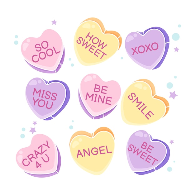 Lovely conversation hearts collection