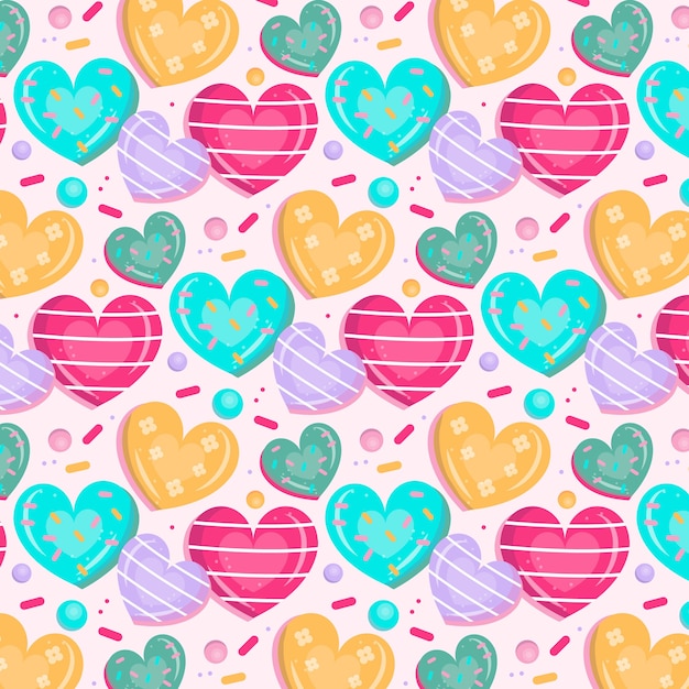 Lovely conversation hearts pattern