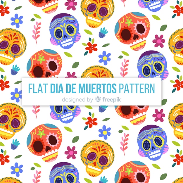 Free Vector lovely dia de muertos pattern