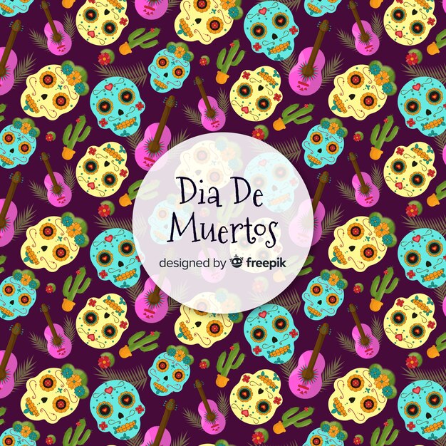 Lovely dia de muertos pattern