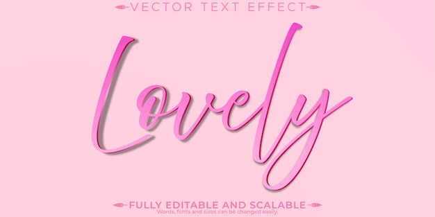 Free Vector lovely editable text effect editable passion and romantic text style