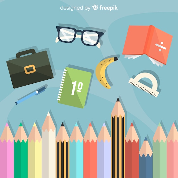 Free Vector lovely education concept with flat design