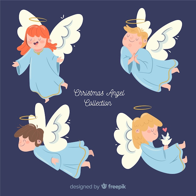 Lovely flat christmas angel collection