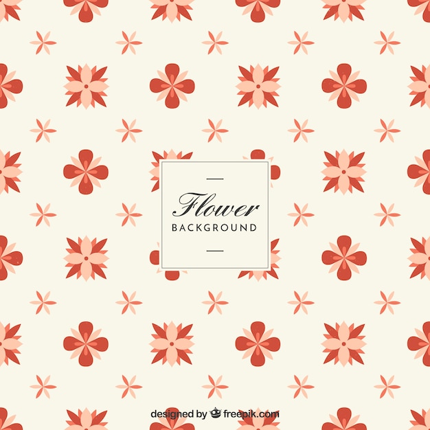 Lovely floral background with flat design