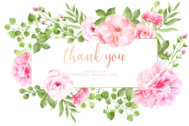 Lovely Floral Card with Message