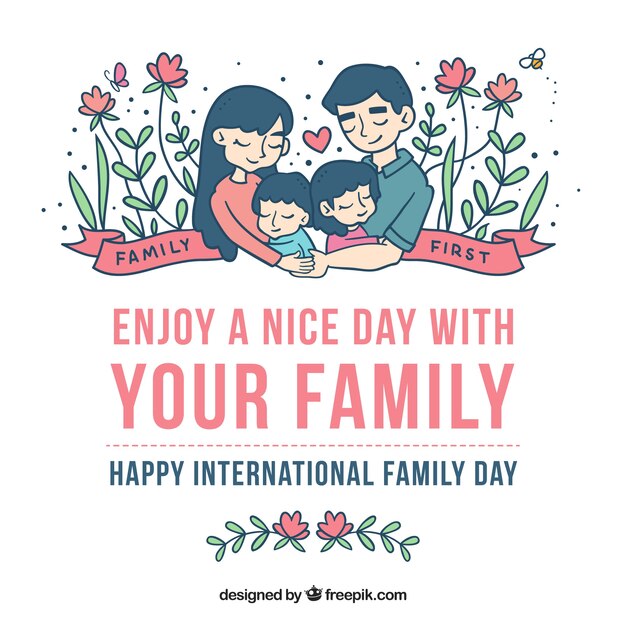 Lovely floral family day background