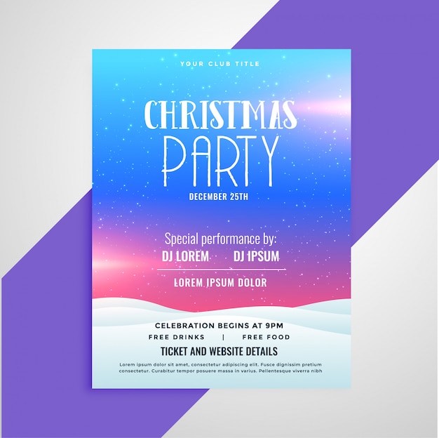 Lovely flyer design for christmas season