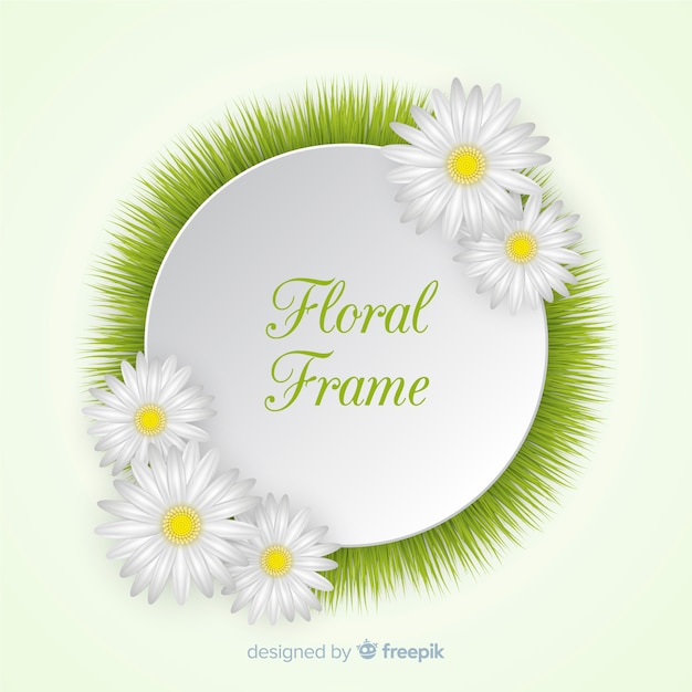 Lovely frame with floral style