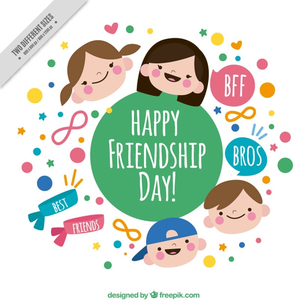 Free Vector lovely friendship day background 