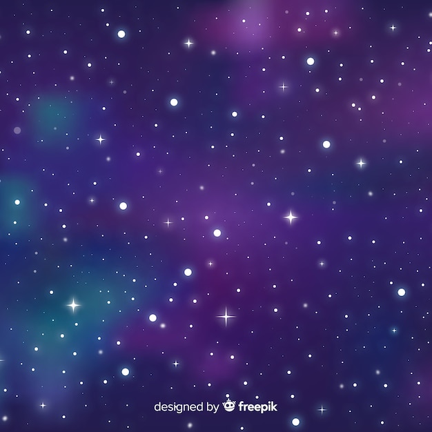 Lovely galaxy background with flat design