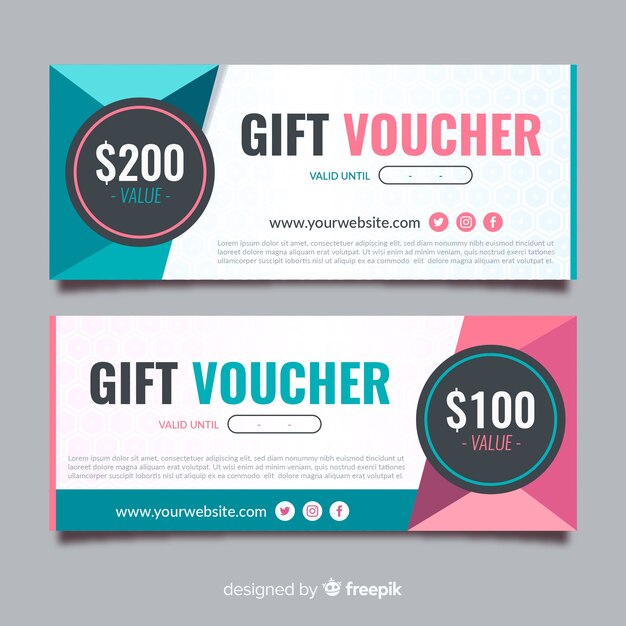 Lovely gift voucher banners